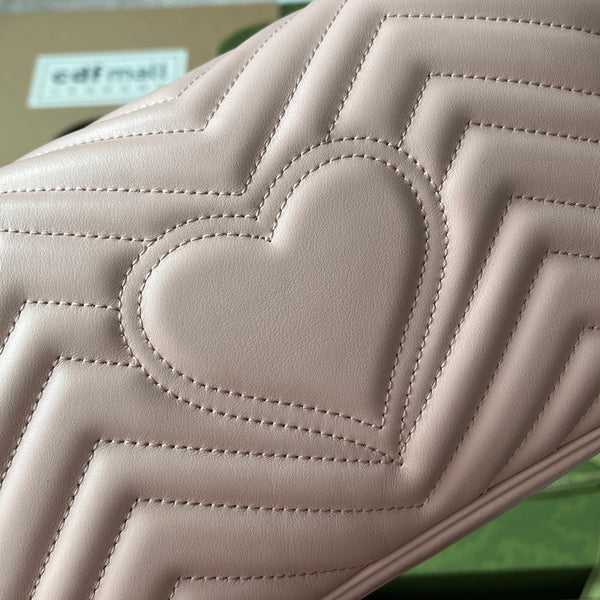 gg marmont 26cm nude mattelasse leather gold hardware