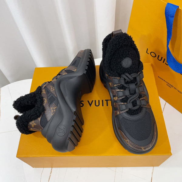LV Archlight Sneaker Black Mix Dark Brown Monogram Fabric