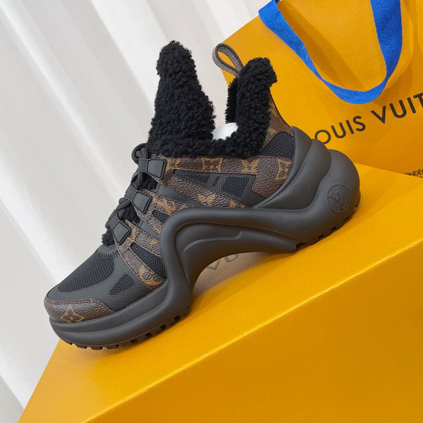 LV Archlight Sneaker Black Mix Dark Brown Monogram Fabric