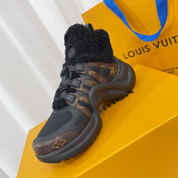 LV Archlight Sneaker Black Mix Dark Brown Monogram Fabric