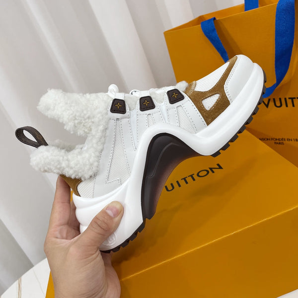 LV Archlight Sneaker White Mix Brown Fabric