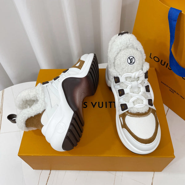 LV Archlight Sneaker White Mix Brown Fabric