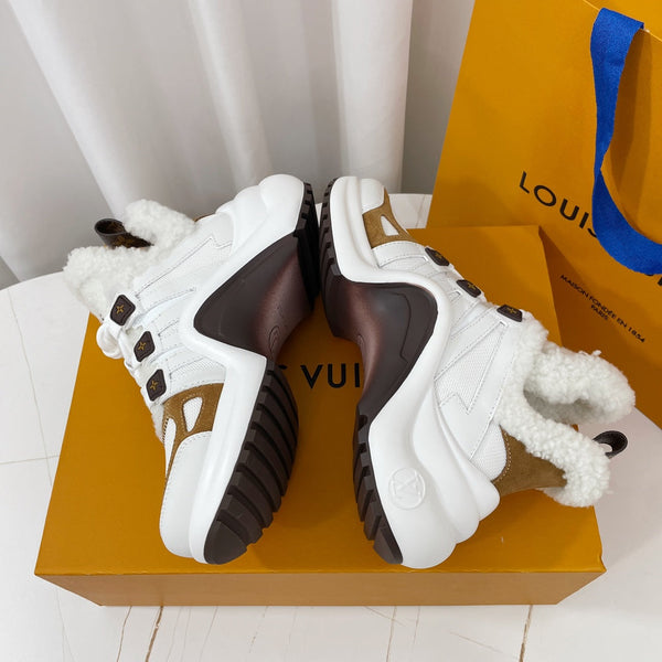 LV Archlight Sneaker White Mix Brown Fabric