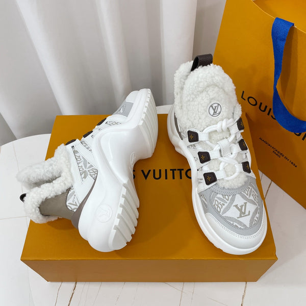 LV Archlight Sneaker White Mix Grey Monogram Lambskin
