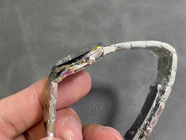 Omega De Ville 27.4mm Silver Black Dial