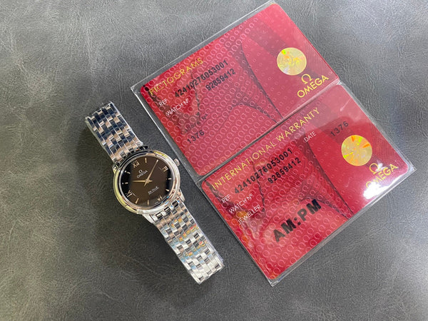 Omega De Ville 27.4mm Silver Black Dial