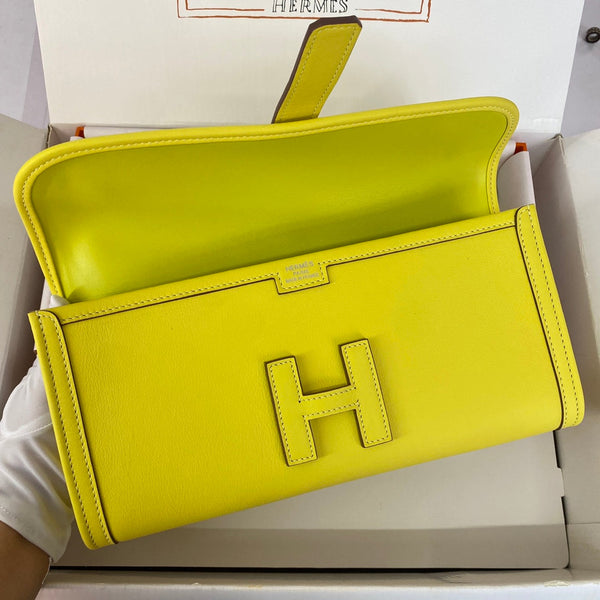 HM Jige 29 Lemon Yellow Swift Calfskin 229025