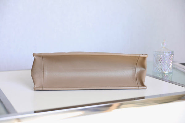 BORSA TOTE BOOK 36 GRANDE IN PELLE DI VITELLO BEIGE CREMA