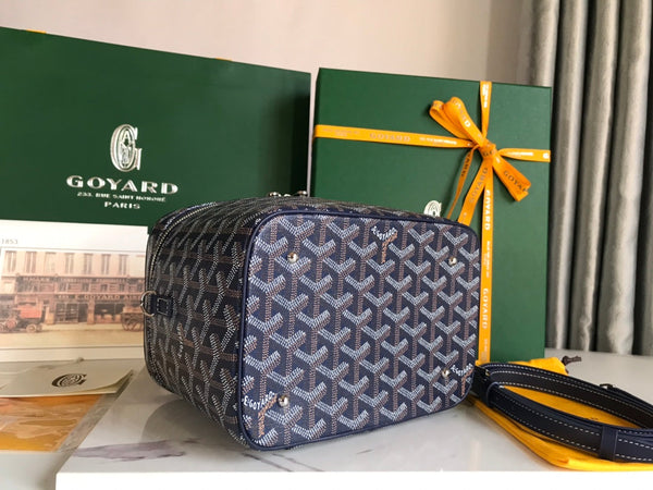 BORSA DA BAGNO MUSE 20 IN TELA GOYARDINE BLU NAVY