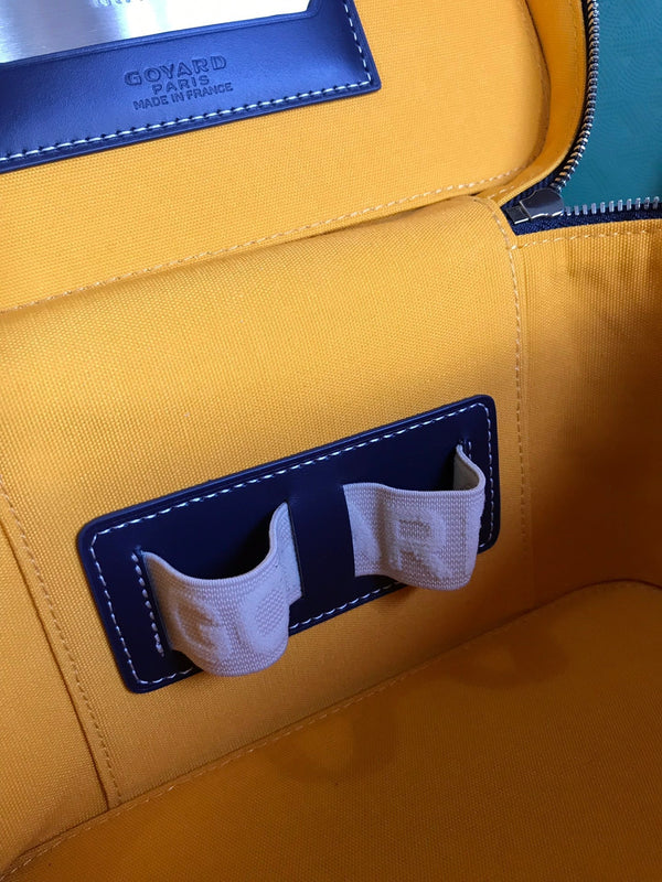 BORSA DA BAGNO MUSE 20 IN TELA GOYARDINE BLU NAVY