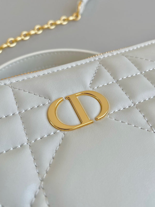 CARO 18 CAMERA BAG IN WHITE CALFSKIN