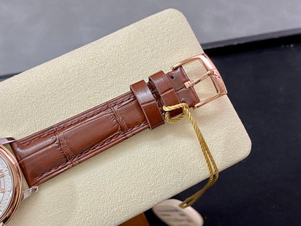 Omega De Ville 32.7mm Pink Gold White Dial