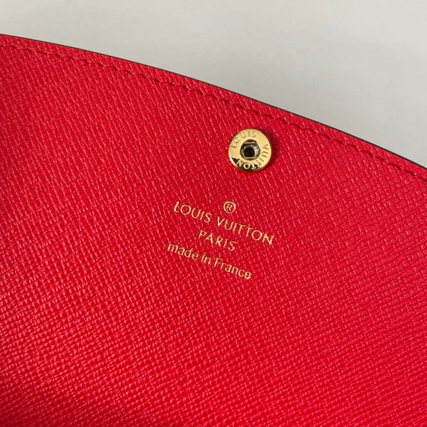 LV M60696 Emilie Wallet Brown Red Monogram Canvas 221661