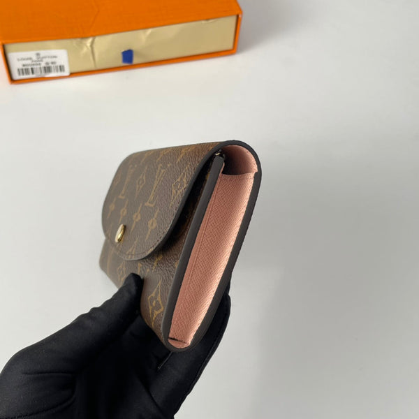 Portafoglio LV M60696 Emilie in tela monogramma marrone rosa 221664