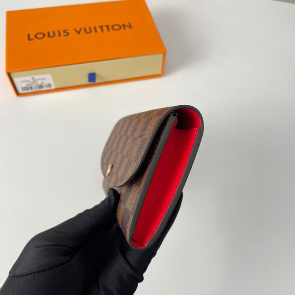 LV N63544 Emilie Wallet Brown Red Monogram Canvas 221666