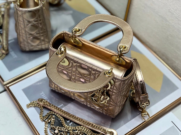 mini lady 17 agnello metallizzato viola chiaro