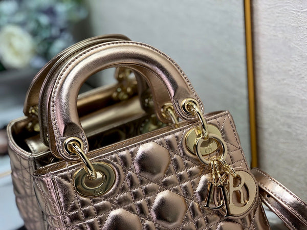 mini lady 17 agnello metallizzato viola chiaro