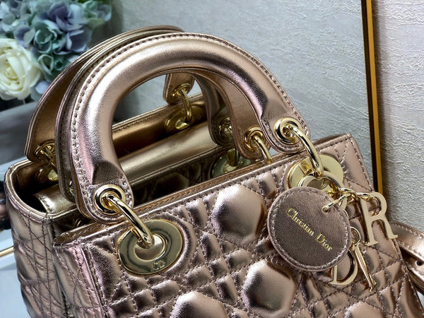 mini lady 17 agnello metallizzato viola chiaro