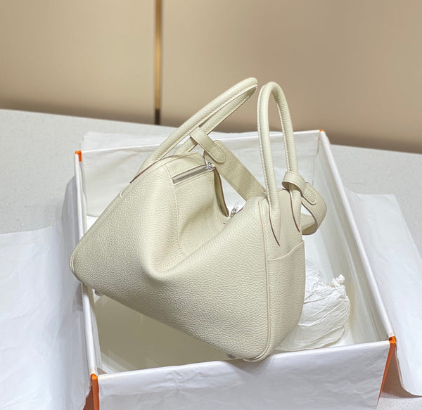 HM LINDY 30 BAG WHITE TAURILLON CLEMENCE LEATHER