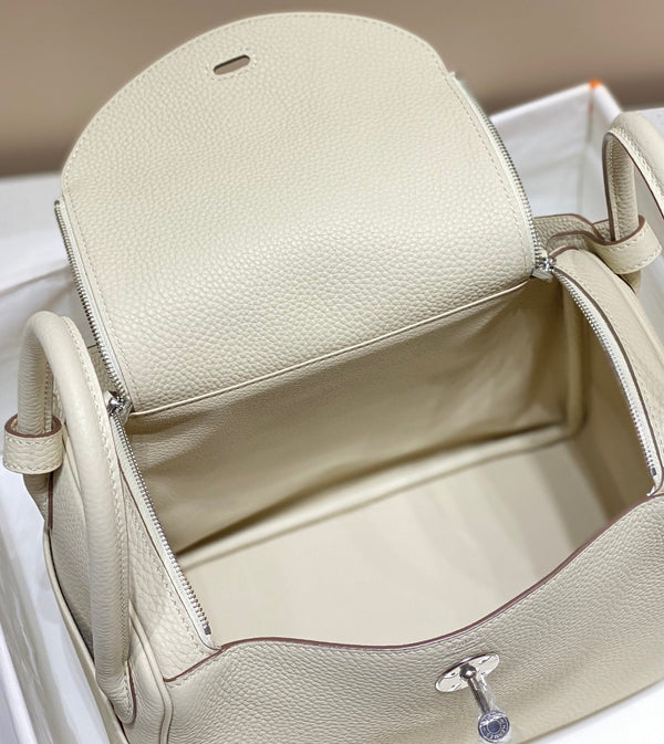 HM LINDY 30 BAG WHITE TAURILLON CLEMENCE LEATHER
