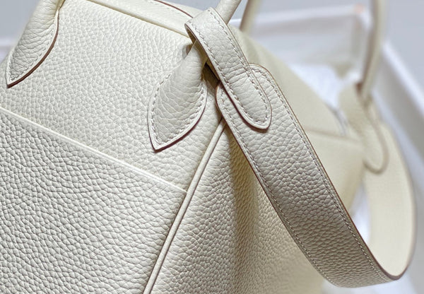 HM LINDY 30 BAG WHITE TAURILLON CLEMENCE LEATHER