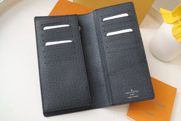 LV Logo Brazza Wallet Dark Green Monogram Floral Canvas 182774