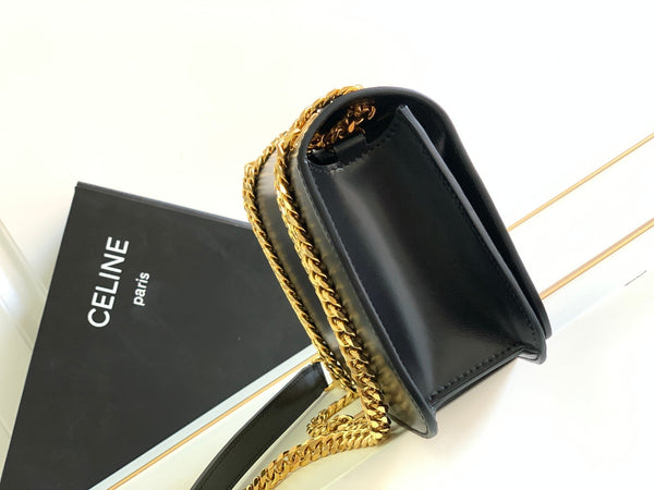 TRIOMPHE FRAME 23 PELLE DI VITELLO NERA