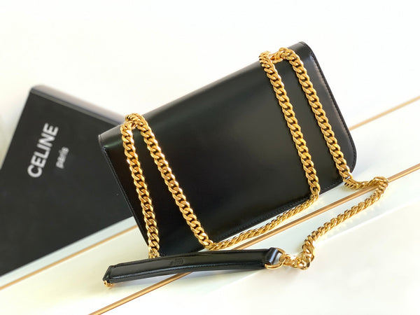 TRIOMPHE FRAME 23 PELLE DI VITELLO NERA