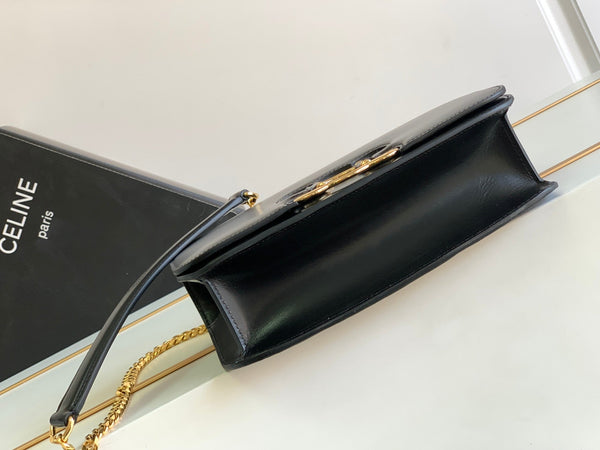 TRIOMPHE FRAME 23 PELLE DI VITELLO NERA