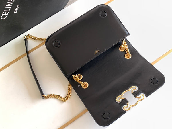 TRIOMPHE FRAME 23 PELLE DI VITELLO NERA