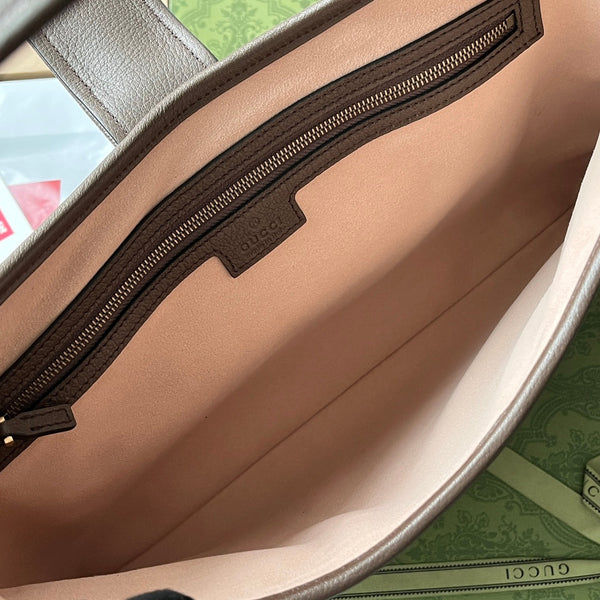 BORSA A TRACOLLA MEDIA 39 IN PELLE DI VITELLO COLOR CAFFÈ CON FERRAMENTA ORO