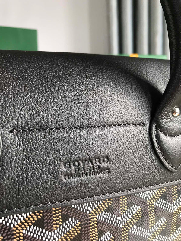 ALPIN MINI BACKPACK 21 IN BLACK LAMBSKIN AND GOYARDINE CANVAS