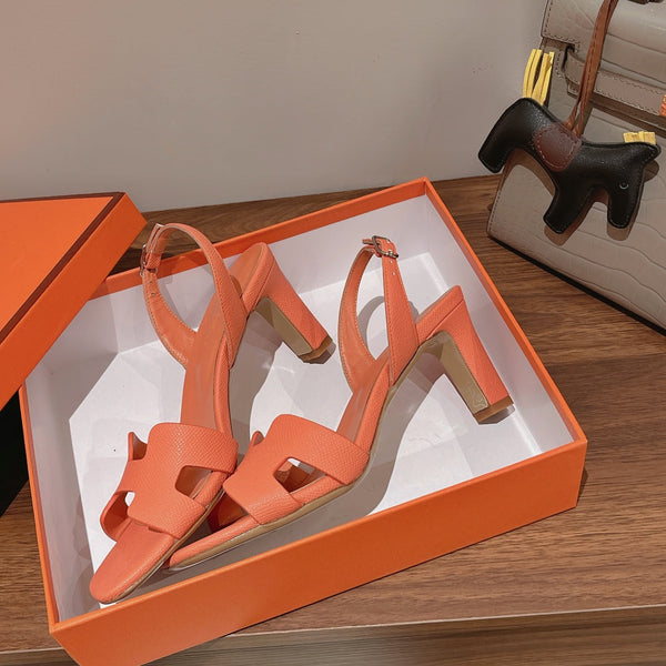 SANDALO SLINGBACK ETERNITE 75 CANTALUPO IN PELLE DI AGNELLO