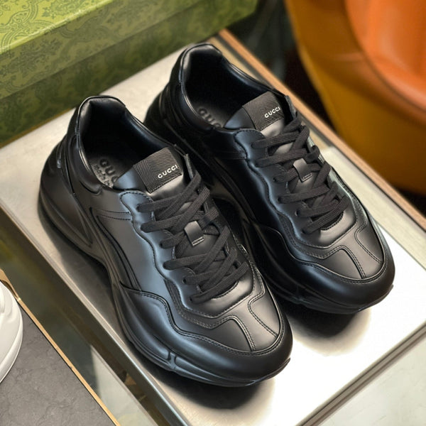 Sneaker GG Rhyton da uomo in pelle di mucca 524505