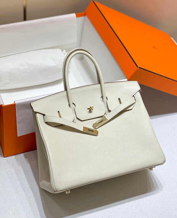 HM BIRKIN 35CM PELLE TOGO BIANCA FERRAMENTA ORO