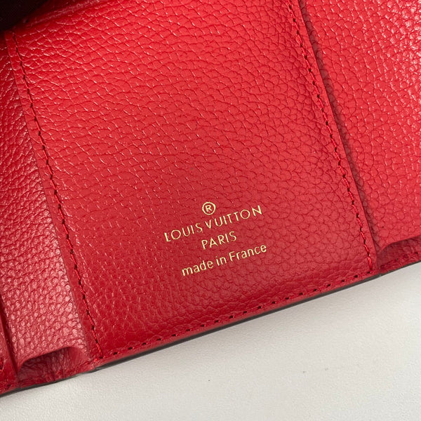 LV M64060 Victorine Wallet Red Monogram Empreinte Leather 221682