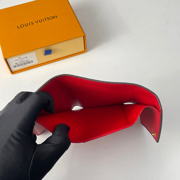 LV M64060 Victorine Wallet Red Monogram Empreinte Leather 221682