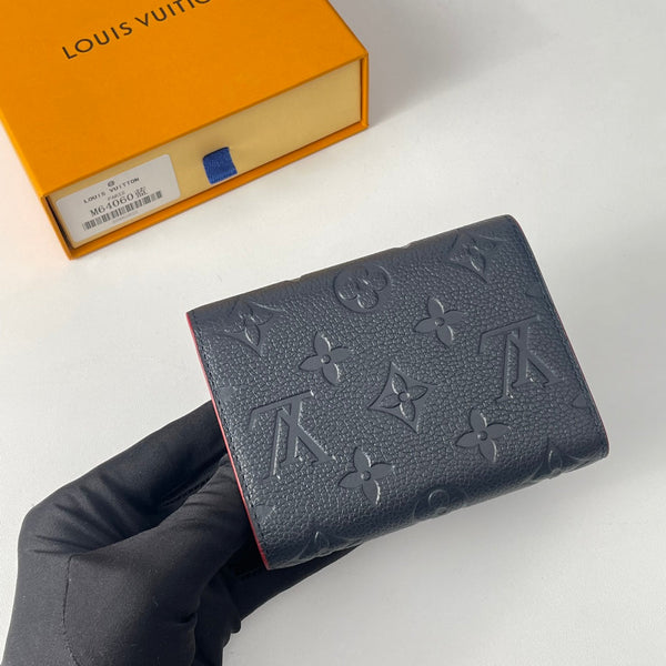 Portafoglio LV M64060 Victorine Blu Rosso Monogram Empreinte Pelle 221683