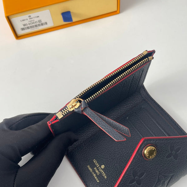 Portafoglio LV M64060 Victorine Blu Rosso Monogram Empreinte Pelle 221683