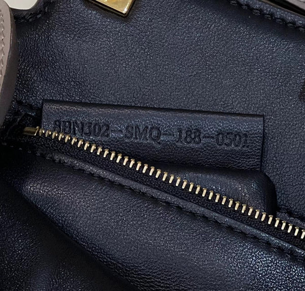 FENDI PEEKABOO 27 IN CAMEL BROWN CALFSKIN WITH GOLD HARDWARE