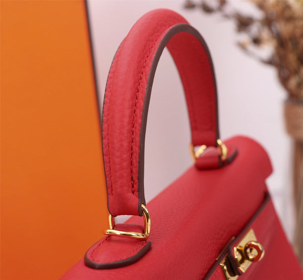 HM KELLY BAG 25 RED TOGO GOLD HARDWARE