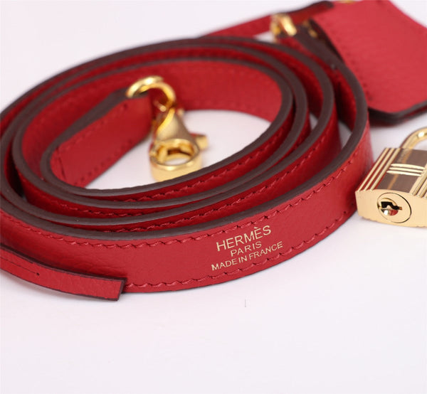 HM KELLY BAG 25 RED TOGO GOLD HARDWARE