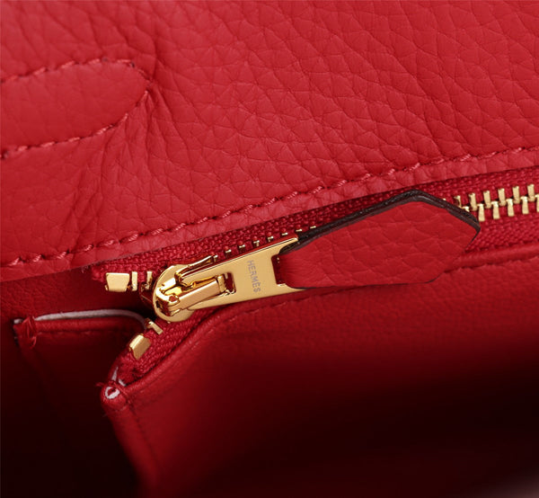 HM KELLY BAG 25 RED TOGO GOLD HARDWARE
