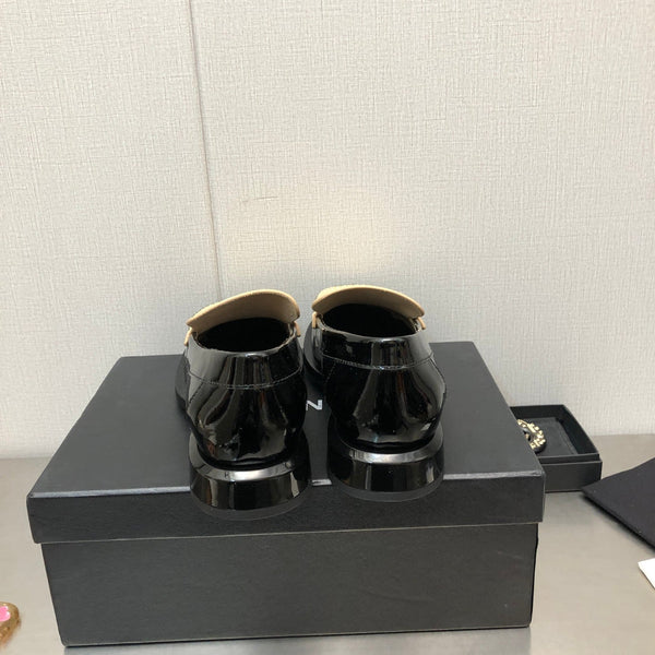 Double C Beige Cream Loafers Sheepskin