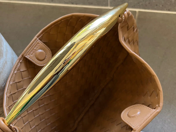 SARDINE 33 CON CATENA IN PELLE DI AGNELLO MARRONE FUCILE