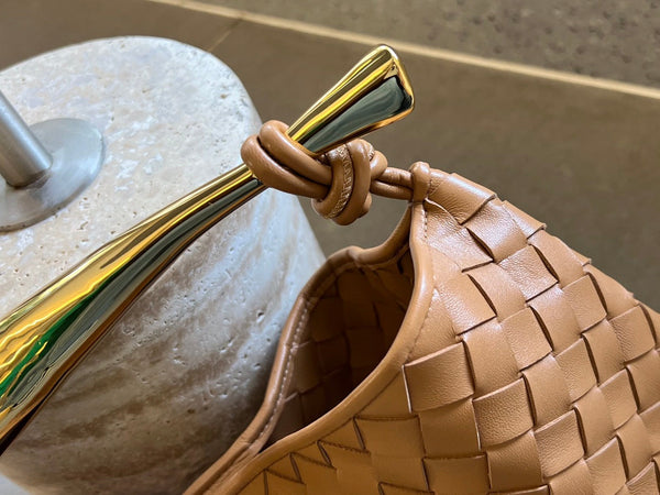 SARDINE 33 CON CATENA IN PELLE DI AGNELLO MARRONE FUCILE