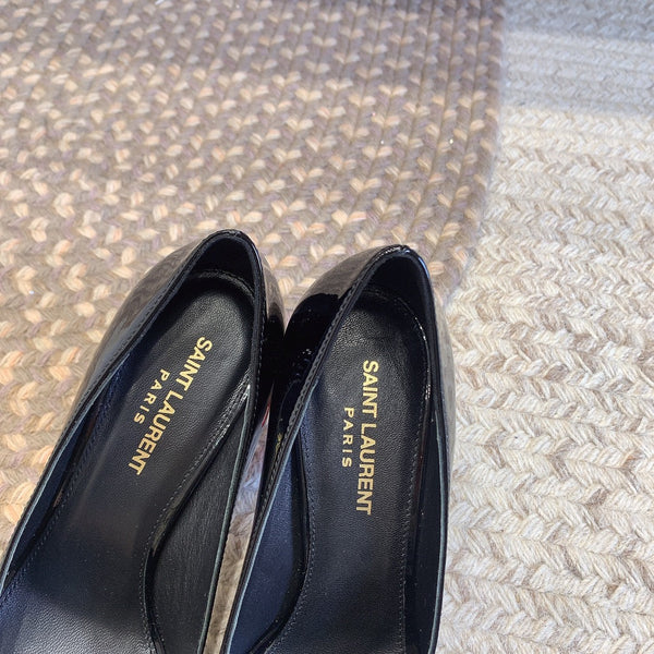 DÉCOLLETÉ CON TACCO ROSSO OPYUM IN PELLE DI VITELLO NERA LUCIDA