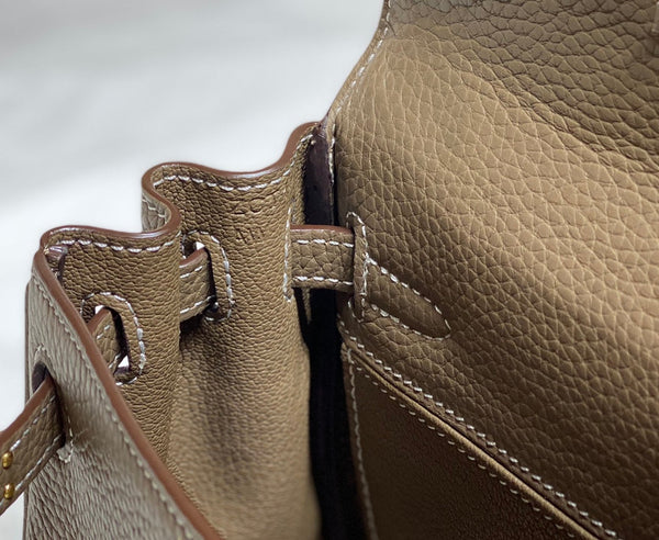 HM Mini Kelly 20cm Elephant Gray Togo Leather Gold Hardware