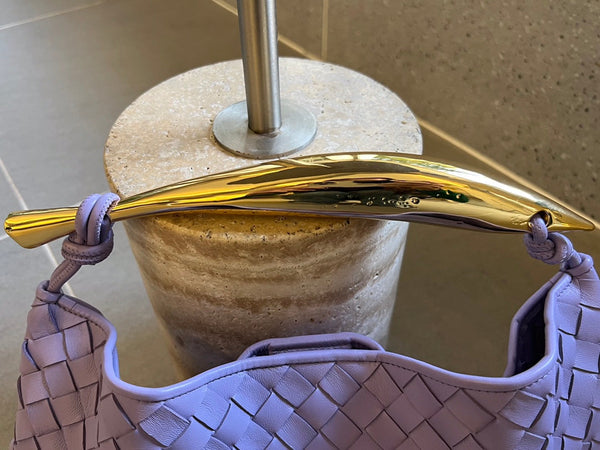 SARDINE 33 CON CATENA IN PELLE DI AGNELLO VIOLA CHIARO