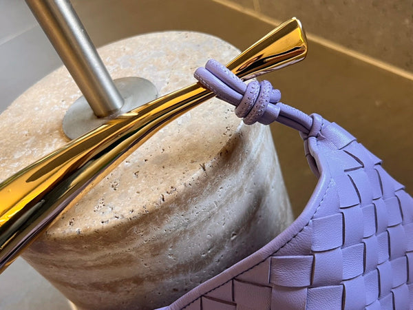 SARDINE 33 CON CATENA IN PELLE DI AGNELLO VIOLA CHIARO